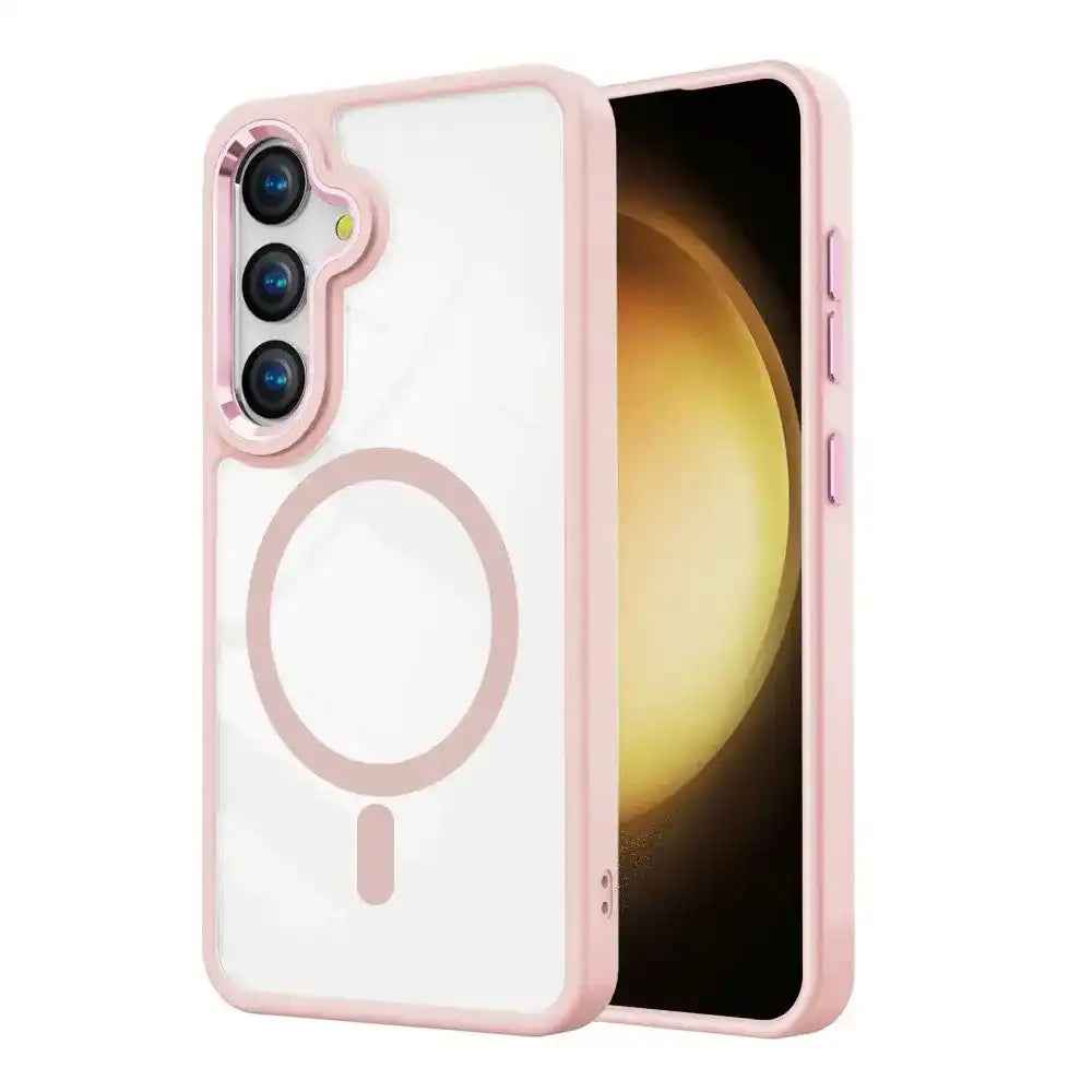 Redefine Metal Camera Lens Magnetic Transparent Magsafe Case for Samsung Galaxy S25