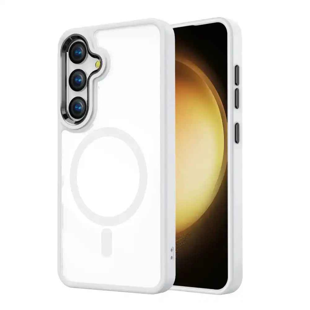 Redefine Metal Camera Lens Magnetic Transparent Magsafe Case for Samsung Galaxy S25