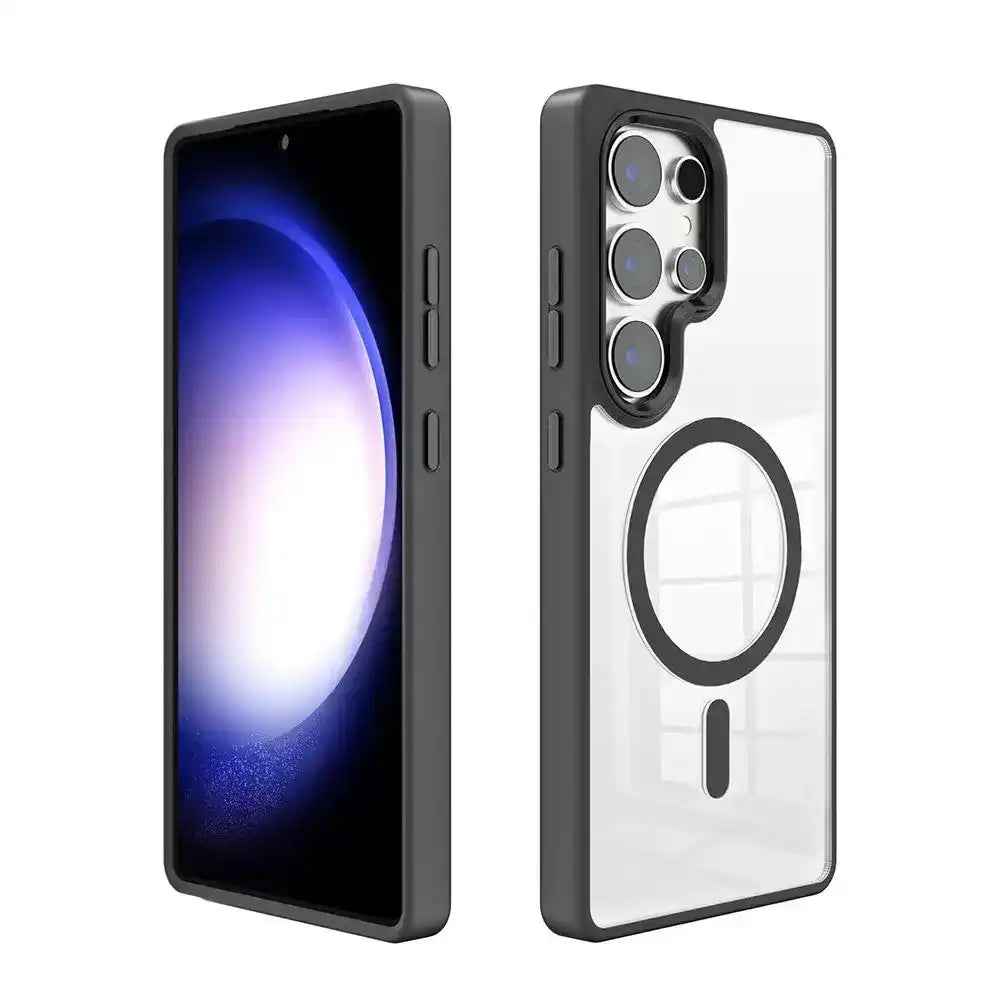 Redefine Metal Camera Lens Magnetic Transparent Magsafe Case for Samsung Galaxy S25 Ultra