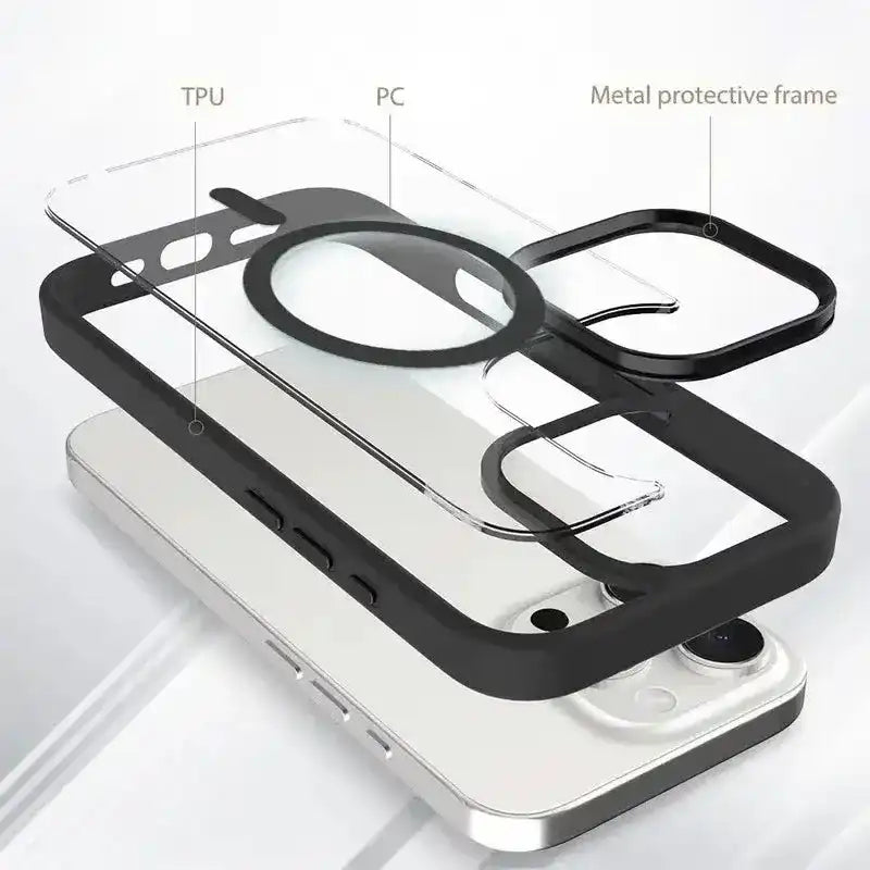 Redefine Metal Camera LensTransparent Case Cover With Magnetic Ring for iPhone 17 Air Redefine
