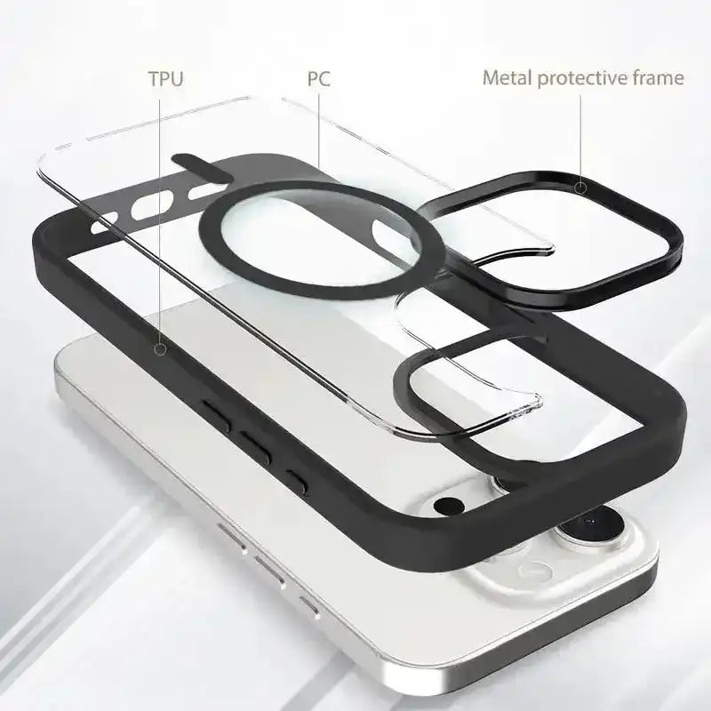 Redefine Metal Camera LensTransparent Case Cover With Magnetic Ring for iPhone 17 Redefine