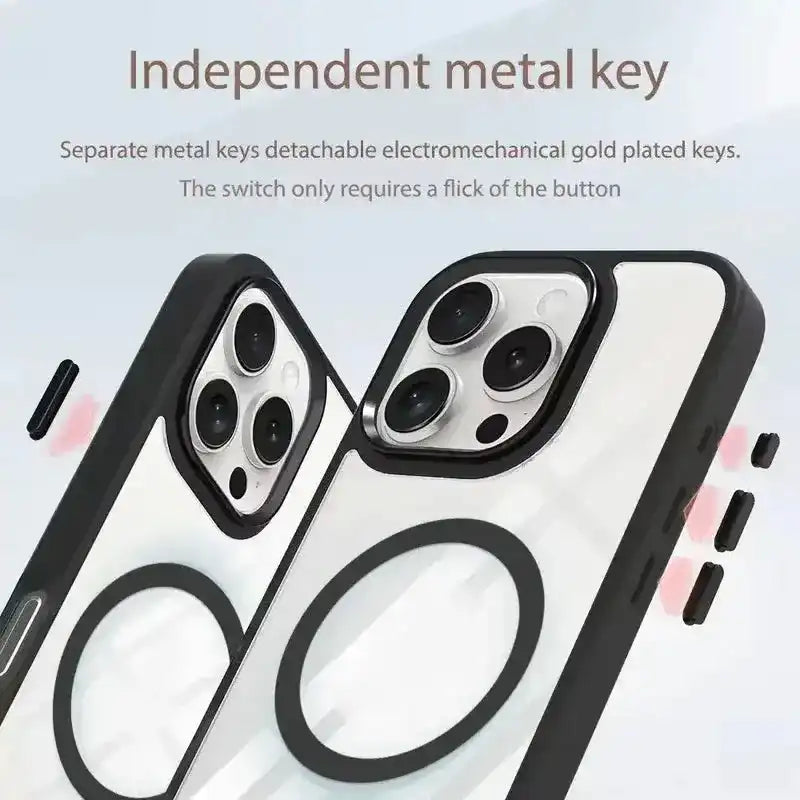 Redefine Metal Camera LensTransparent Case Cover With Magnetic Ring for iPhone 17 Redefine