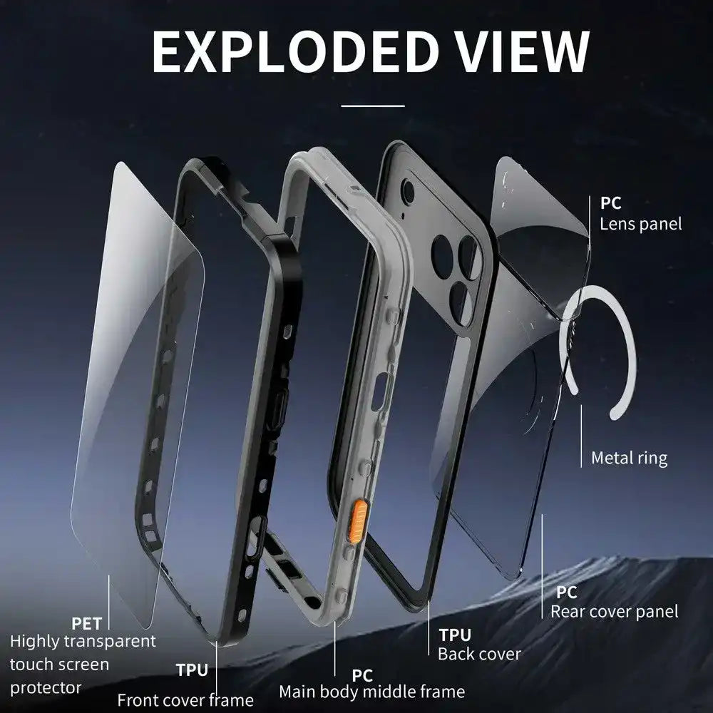 Redpepper Dot+ IP68 Waterproof Case Cover with Magnetic Ring for iPhone 17 Air Redefine