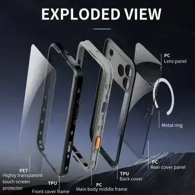 Redpepper Dot+ IP68 Waterproof Case Cover with Magnetic Ring for iPhone 17 Pro Max Redefine