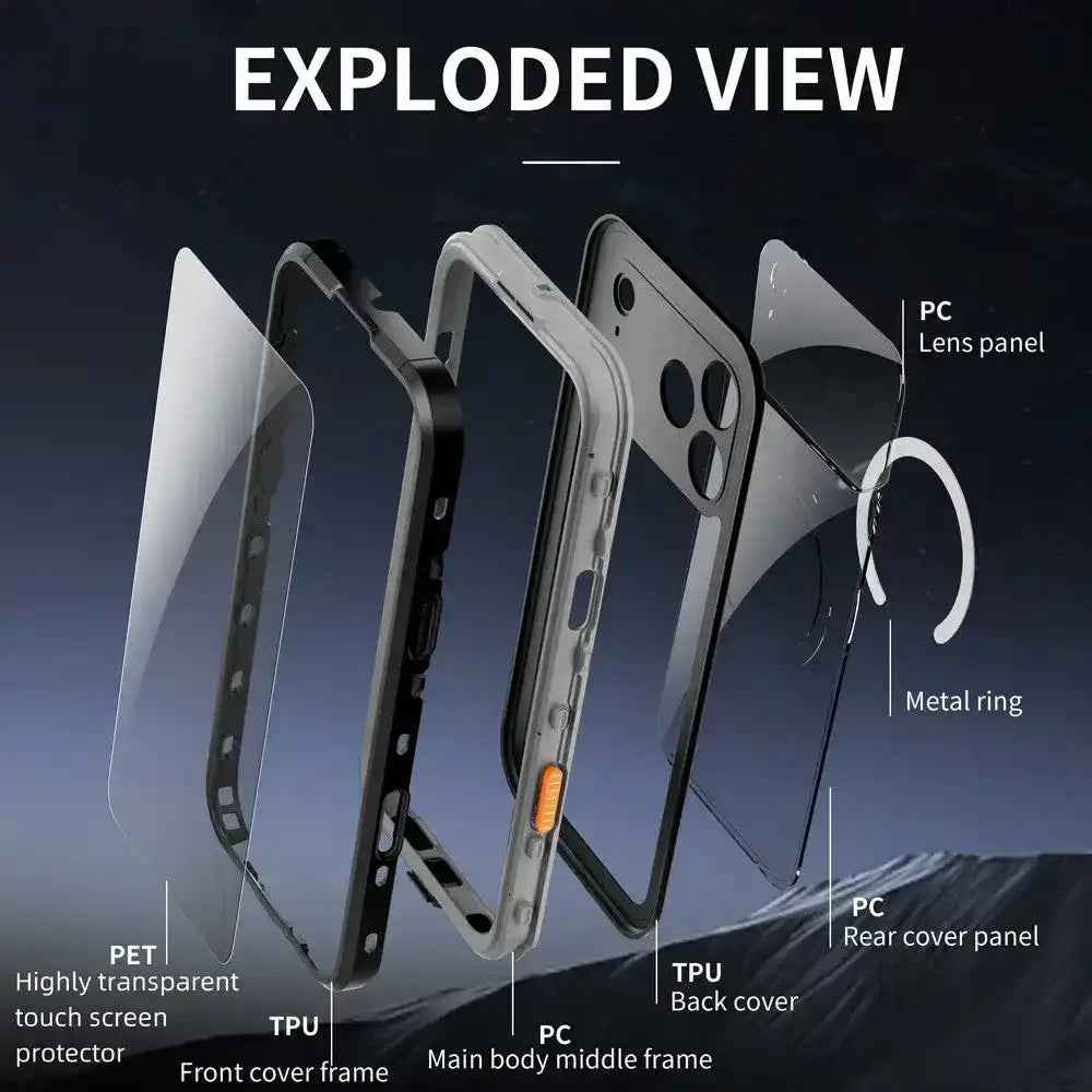Redpepper Dot+ IP68 Waterproof Case Cover with Magnetic Ring for iPhone 17