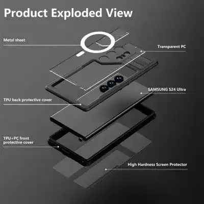 Redpepper Dot+ IP68 Waterproof Case with Magnetic Ring for Samsung Galaxy S25 Ultra