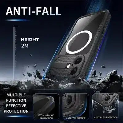 Redpepper Dot+ IP68 Waterproof Case with Magnetic Ring for iPhone 16 Magsafe Magnetic Ring