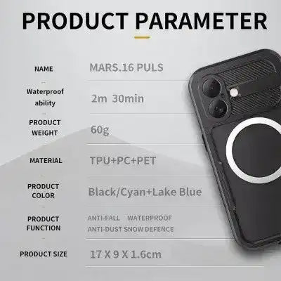 Redpepper Dot+ IP68 Waterproof Case with Magnetic Ring for iPhone 16 Plus Magsafe Redefine