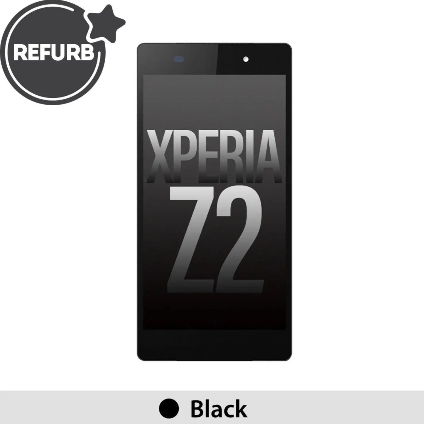 (Refurbished) LCD Screen Repair for Sony Xperia Z2 D6502 D6503 D6543 L50W D6502D with Frame - Black - MyMobile