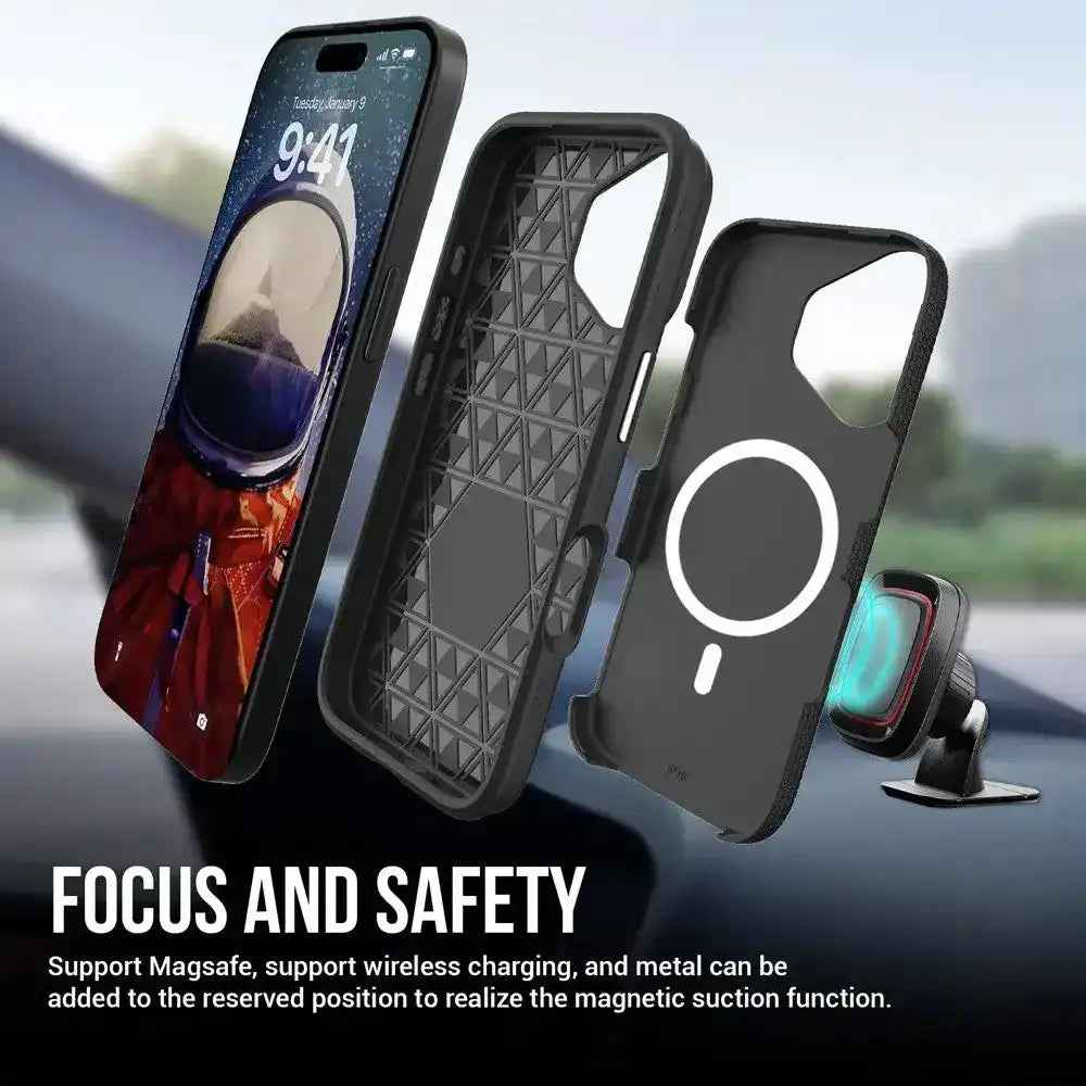 Rhinos Rugged Shockproof Case Cover With Magnetic Ring for iPhone 17 Rhinos