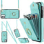 Rhombic Texture Card Bag Phone Case with Long Lanyard MyMobile