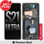 Samsung Galaxy S21 Ultra 5G G998B AMPLUS OLED Screen Replacement Digitizer with Frame-Phantom Black