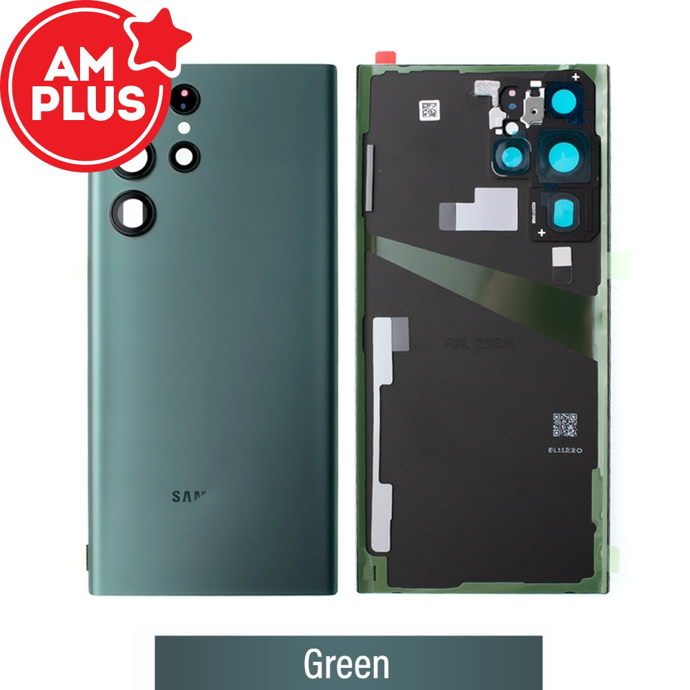 AMPLUS Rear Cover Glass For Samsung Galaxy S22 Ultra S908B (Improved Quality)