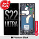 Samsung Galaxy S22 Ultra 5G G908B AMPLUS OLED Screen Replacement Digitizer with Frame -Phantom Black (improved edition)