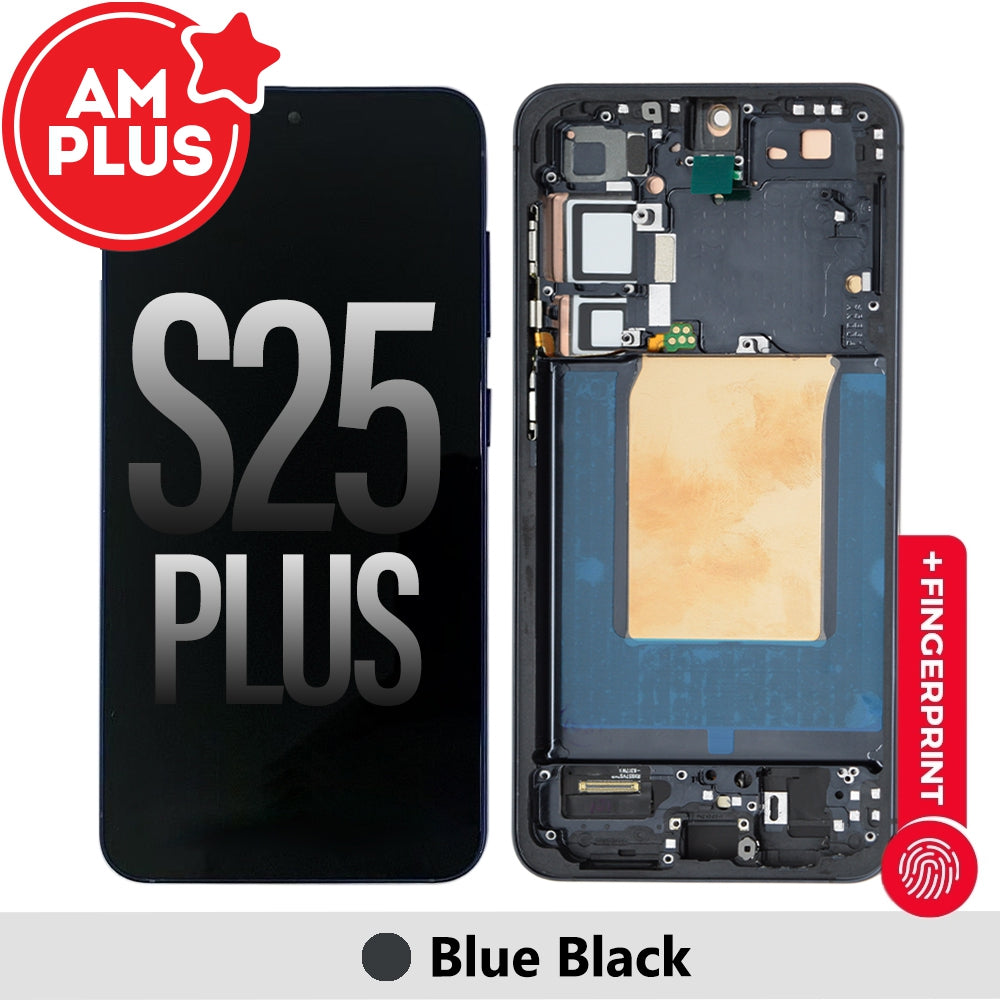 Samsung Galaxy S25 Plus S936B AMPLUS OLED Screen Replacement with Frame -Blue Black