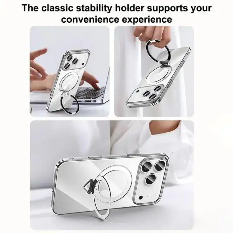 SULADA Electroplated Transparent MagSafe Holder Phone Case SULADA