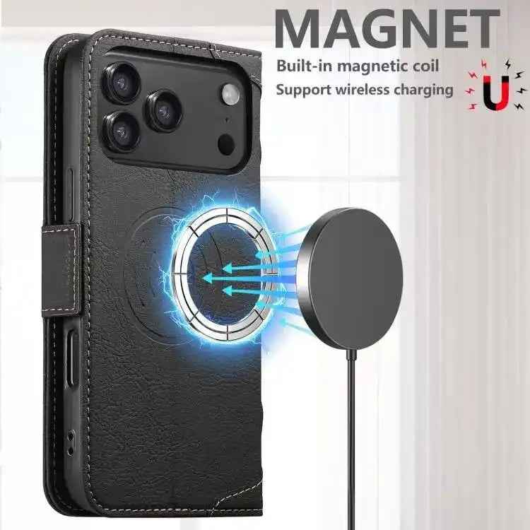 SUTENI J07 Multifunctional Horizontal Flip Magsafe Leather Phone Case