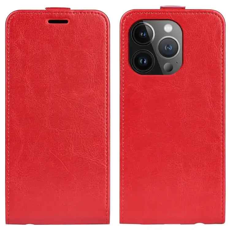 R64 Texture Single Vertical Flip Leather Phone Case
