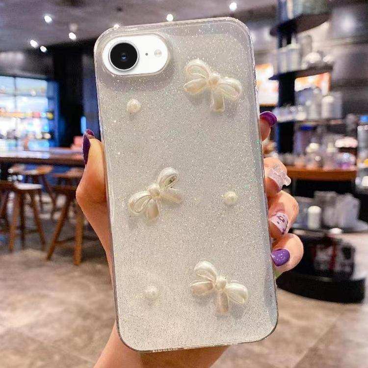 Pearl Bow Glitter Epoxy TPU Phone Case MyMobile