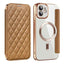 Shield Magsafe RFID Anti-theft Rhombus Leather Phone Case