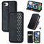 Cubic Grid Pressed Magnetic Leather Phone Case