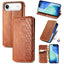 Cubic Grid Pressed Magnetic Leather Phone Case