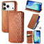 Cubic Grid Pressed Magnetic Leather Phone Case