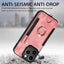 Retro Skin-feel Ring Multi-card Wallet Phone Case