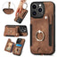Retro Skin-feel Ring Multi-card Wallet Phone Case MyMobile