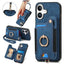 Retro Skin-feel Ring Multi-card Wallet Phone Case MyMobile
