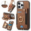 Retro Skin-feel Ring Multi-card Wallet Phone Case MyMobile