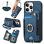 Retro Skin-feel Ring Multi-card Wallet Phone Case MyMobile