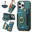 Retro Skin-feel Ring Multi-card Wallet Phone Case MyMobile