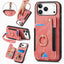 Retro Skin-feel Ring Multi-card Wallet Phone Case MyMobile
