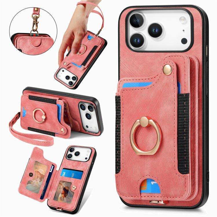 Retro Skin-feel Ring Multi-card Wallet Phone Case MyMobile