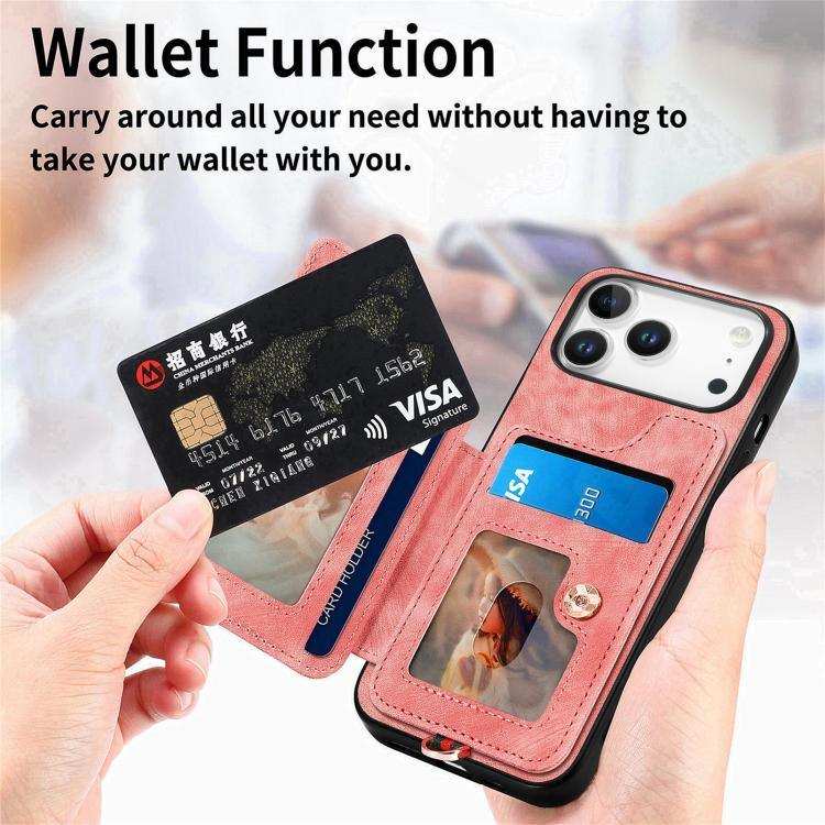 Retro Skin-feel Ring Multi-card Wallet Phone Case MyMobile