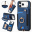 Retro Skin-feel Ring Multi-card Wallet Phone Case MyMobile