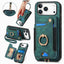 Retro Skin-feel Ring Multi-card Wallet Phone Case MyMobile