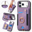 Retro Skin-feel Ring Multi-card Wallet Phone Case MyMobile