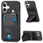 Carbon Fiber Wallet Flip Card K-shaped Holder Phone Case MyMobile