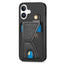 Carbon Fiber Wallet Flip Card K-shaped Holder Phone Case