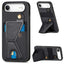 Carbon Fiber Wallet Flip Card K-shaped Holder Phone Case MyMobile