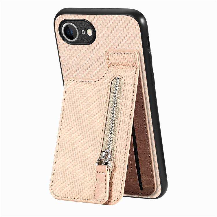 Carbon Fiber Vertical Flip Zipper Phone Case MyMobile