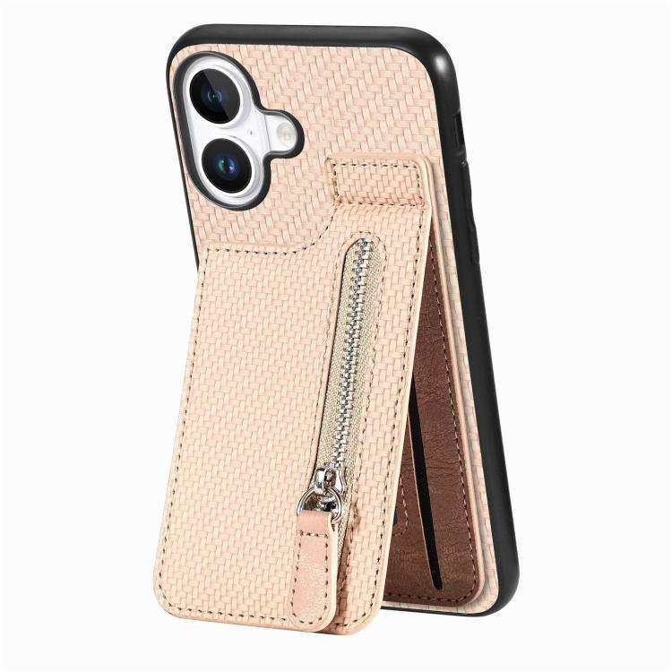Carbon Fiber Vertical Flip Zipper Phone Case MyMobile