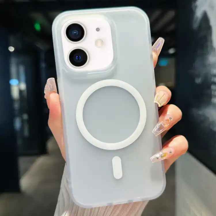 Transparent TPU Hybrid PC Magsafe Phone Case