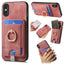 Retro Splitable Magnetic Card Bag Leather Phone Case