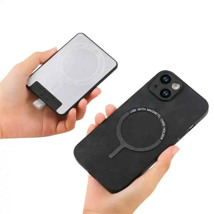 Retro Splitable Magnetic Card Bag Leather Phone Case