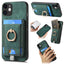 Retro Splitable Magnetic Card Bag Leather Phone Case