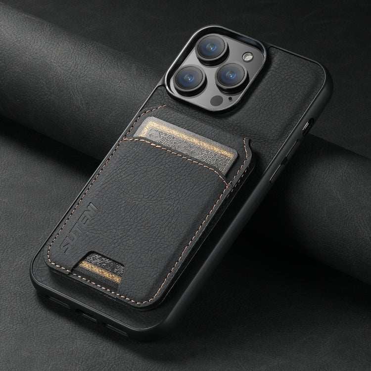 Suteni H02 Litchi Leather Card Wallet Stand Back Phone Case