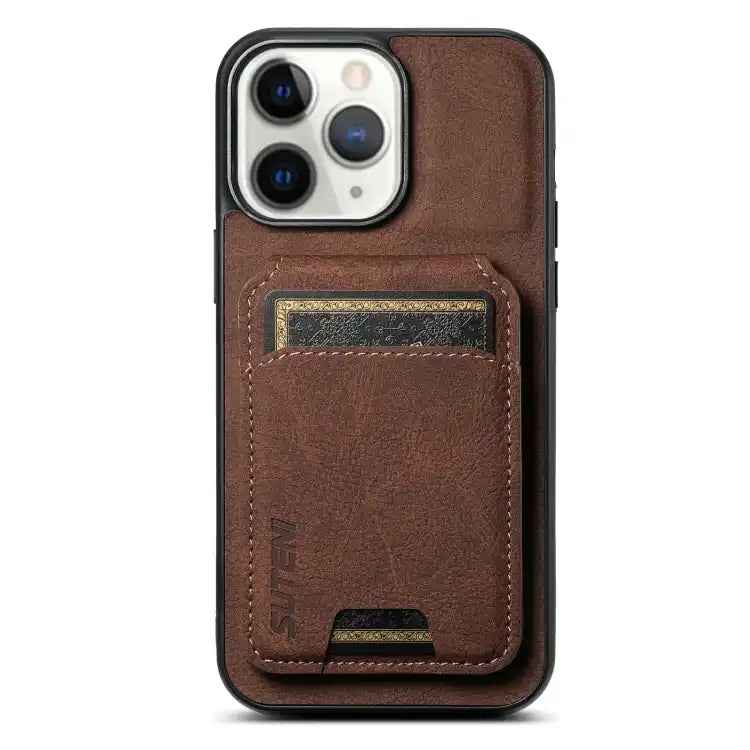 Suteni H02 Litchi Leather Card Wallet Stand Back Phone Case